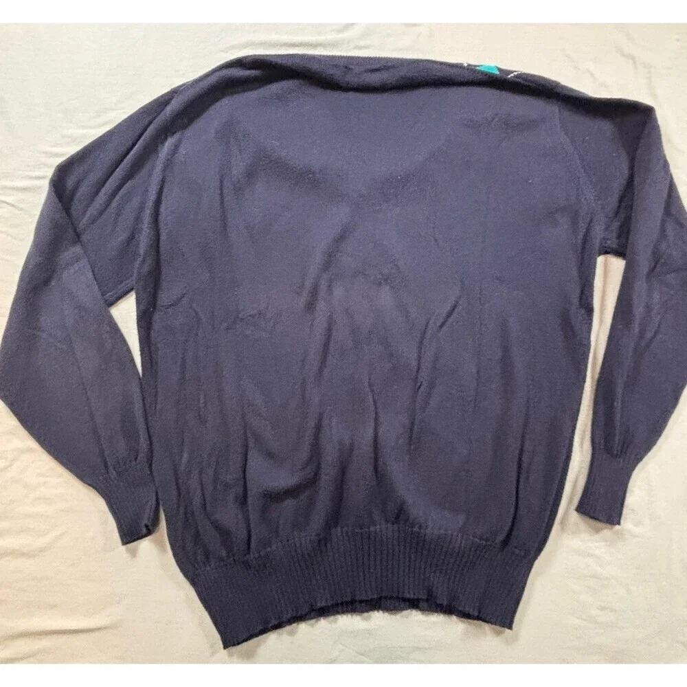McGeorge Sweater Mens L  Cotton Argyle Made In Scotland Preppy Grandpa Preppy - Picture 6 of 6